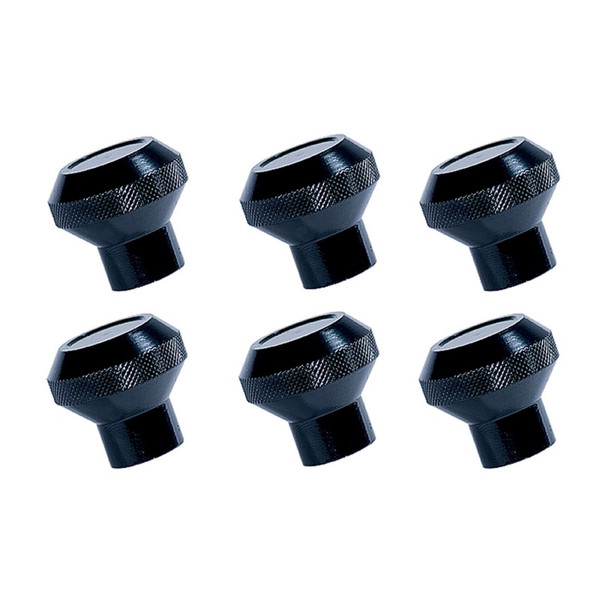 Rugged Ridge Billet Aluminum Dash Knob Set Black 76-86 Jeep CJ - 11420.02
