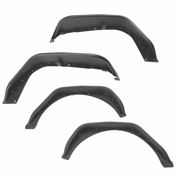 Rugged Ridge HD Steel Tube Fenders Full Set Black 18-19 JL - 11615.73