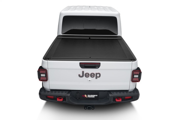 Rugged Ridge Armis Retractable Locking Bed Cover w/o Trail Rails 20-21 Jeep Gladiator JT - 13550.34