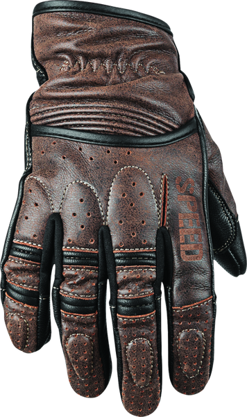 Speed and Strength Rust and Redemption Leather Gloves Brown - Medium - 878622