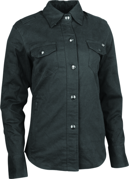 Speed and Strength Speed Society Armored Moto Shirt Black Womens - Medium - 880431