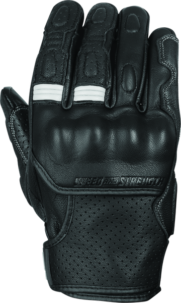 Speed and Strength Twist of Fate Leather Gloves Black/White - Large - 892327