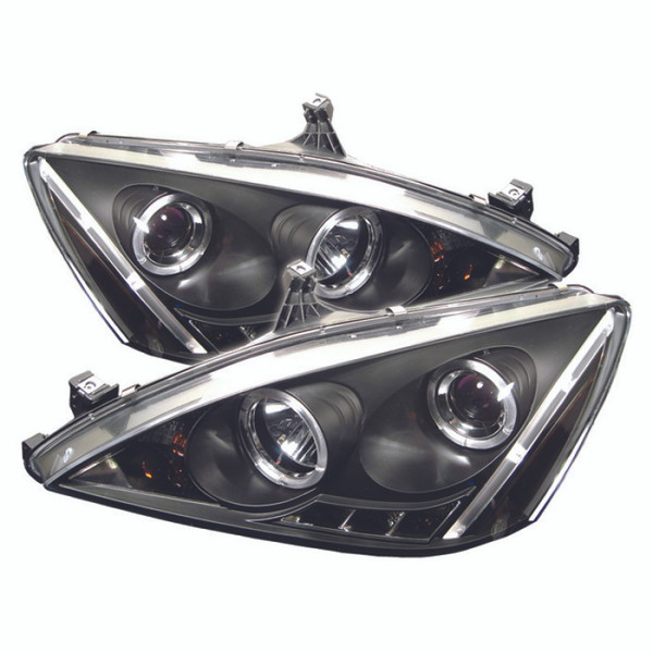 Spyder Honda Accord 03-07 Projector Headlights LED Halo Amber Reflctr LED Blk PRO-YD-HA03-AM-BK - 5010636