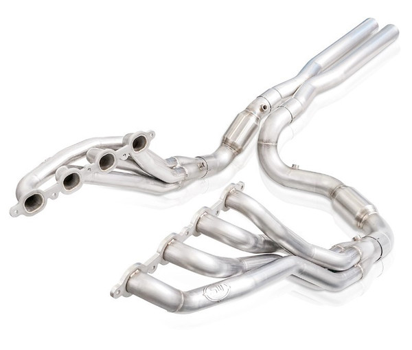 Stainless Works 2019+ Chevrolet Silverado 5.3/6.2 Catted Headers 1-7/8in Primaries 3in Leads X-Pipe - CT19HCAT