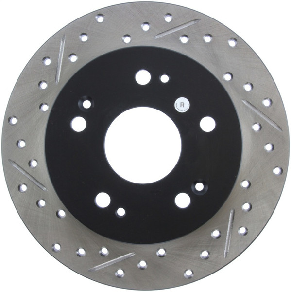 StopTech 06-09 Honda Civic Ex/Si Slotted & Drilled Right Rear Rotor - 127.40040R