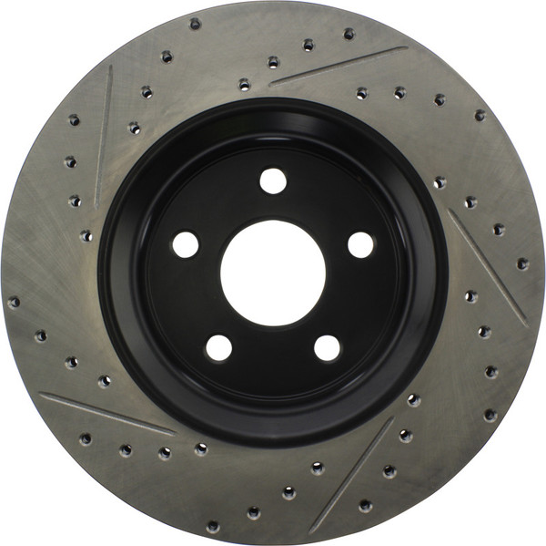 StopTech 11-12 Dodge Durango Sport Drilled & Slotted Front Driver-Side Brake Rotor - 127.58008L