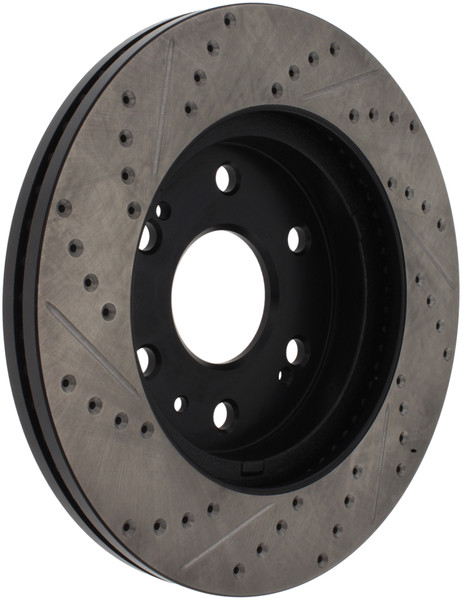 StopTech 05-10 GMC Sierra 1500 (w Rear Drum) / 07-09 GMC Yukon Front Left Slotted & Drilled Rotor - 127.66057L