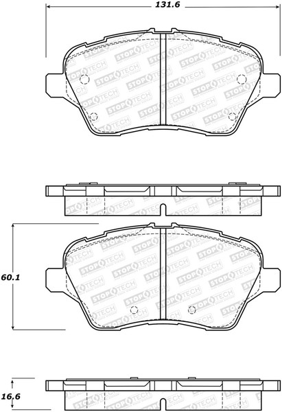 StopTech 14-18 Ford Fiesta Street Performance Front Brake Pads - 308.17300