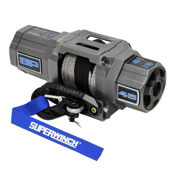 Superwinch 4500 LBS 12V DC 1/4in x 40ft Synthetic Rope Hawse Fairlead SP 45SR Winch - 1145250