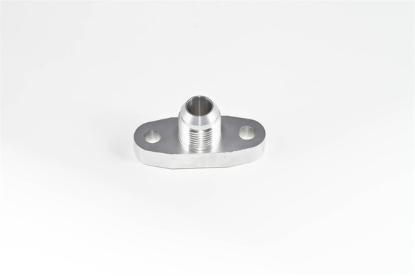 Torque Solution Billet Oil Drain Flange w/ Integrated -10 Flare: Universal T3/T4 & PTE Turbos - TS-UNI-009