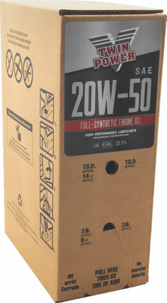 Twin Power 20W50 Synthetic Oil 6 Gallon Bag In Box - 539027