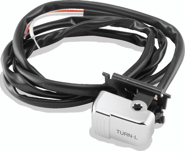 Twin Power 96-13 Big Twin XL V-Rod Chrome Left Turn Signal Switch Replaces H-D 71598-96 71685-06A - 601694