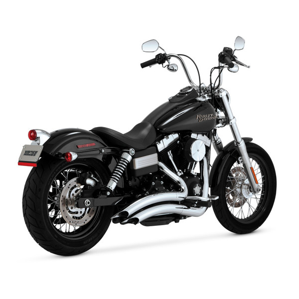 Vance & Hines HD Dyna 06-17 Big Radius 2-2 Chrome PCX Full System Exhaust - 23371