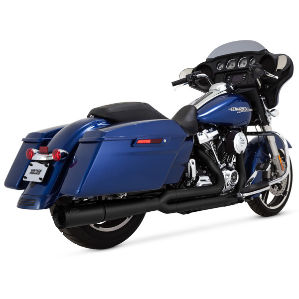 Vance & Hines HD Dresser 17-22 Pro Pipe 2-1 Black PCX Full System Exhaust - 47383