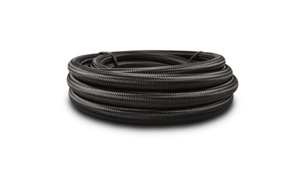 Vibrant -6 AN Black Nylon Braided Flex Hose (10 foot roll) - 11966