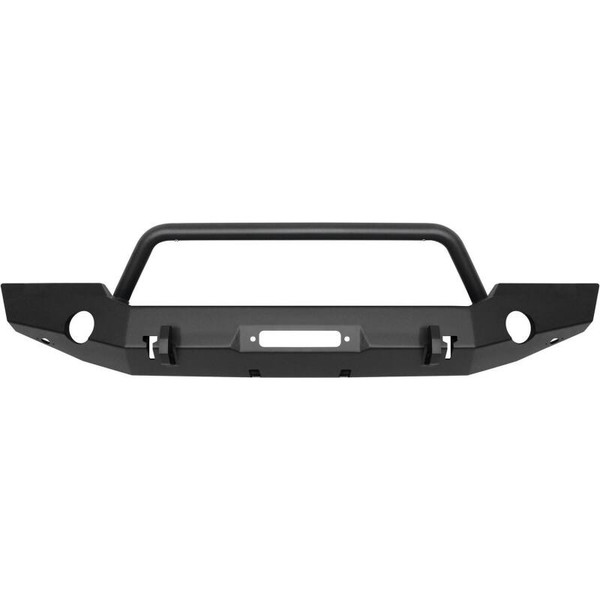 Westin 18-19 Jeep Wrangler JL WJ2 Full Width Front Bumper w/Bull Bar Textured Black - 59-80115