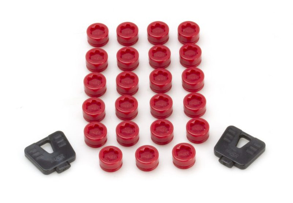 Wheel Mate SR45R Caps Set of 20 - Red - 33100R