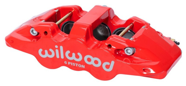 Wilwood Caliper-Forged Dynalite w/Dust Seal-Red 4.04in Pistons 1.25 Disc - 120-14443-RD
