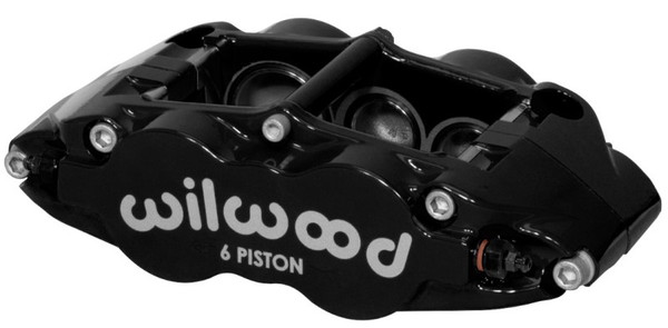 Wilwood Caliper-Forged Narrow Superlite 6R-R/H 1.75/1.25in/1.25in Pistons 1.25in Rotor - Black - 120-14550-BK
