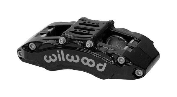 Wilwood Caliper - AT6 Lug Mount Black 1.75in/1.38in/1.38in Piston .75in Rotor - Left Side - 120-14851-BK