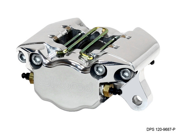 Wilwood Caliper-Pollished Dynapro Single 3.25in Mount 1.75in Pistons .38in Disc - 120-9687-P