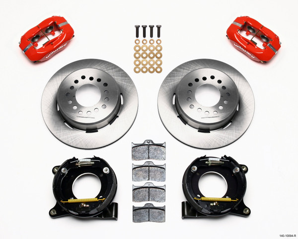 Wilwood Forged Dynalite P/S Park Brake Kit Red Chevy C-10 2.42 Offset 5-lug - 140-10094-R