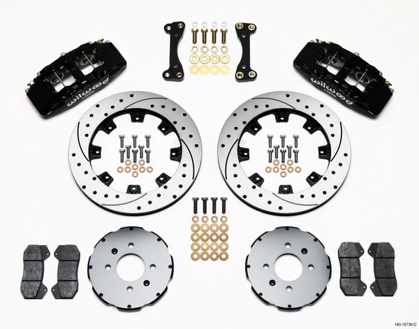 Wilwood Dynapro 6 Front Hat Kit 12.19in Drilled 90-99 Civic w/240 mm Disc - 140-10736-D
