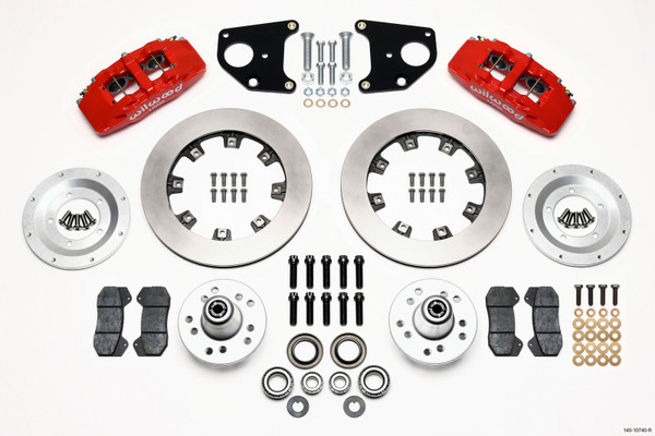 Wilwood Dynapro 6 Front Hub Kit 12.19in Red 62-72 CDP B & E Body-Drum - 140-10740-R