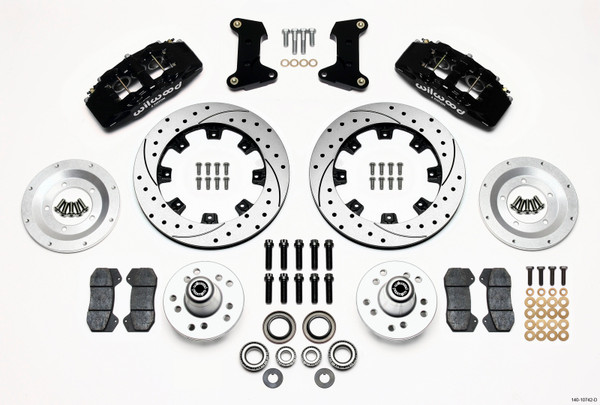 Wilwood Dynapro 6 Front Hub Kit 12.19in Drilled 74-80 Pinto/Mustang II Disc Spindle only - 140-10742-D