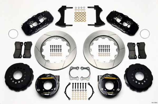 Wilwood AERO4 Rear P-Brake Kit 14.00in Chevy 12 Bolt w/ C-Clips - 140-10943