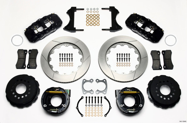 Wilwood AERO4 Rear P-Brake Kit 14.00in Small Ford 2.50in Offset - 140-10949