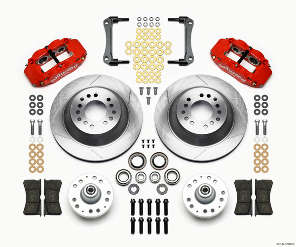 Wilwood Narrow Superlite 6R Front Hub & 1PC Rtr Kit 12.88in-Red 79-81 Camaro - 140-12280-R