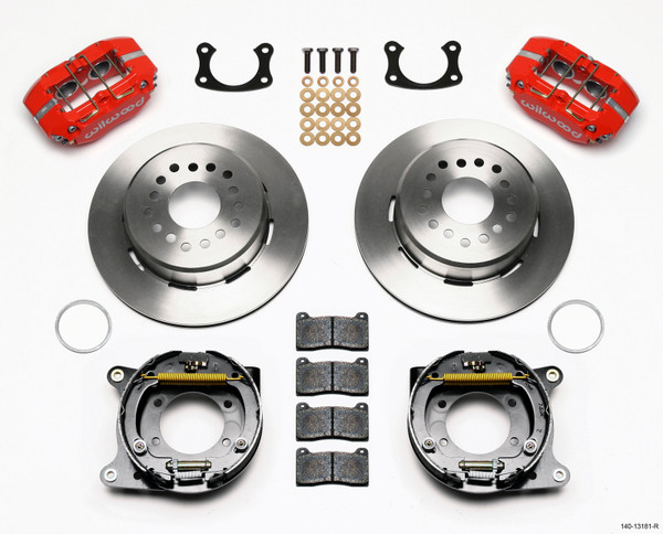 Wilwood Dynapro Lug Mount P/S Park Brake Kit Red New Big Ford 2.50in Offset - 140-13181-R