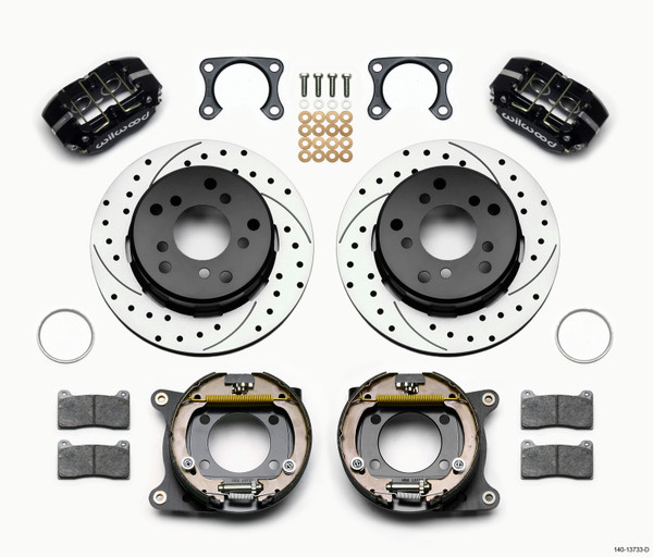 Wilwood Dynapro Lug Mount P/S Park Brake Kit Drilled Big Ford 2.00in Off Bronco 5 x 5.50 - 140-13733-D