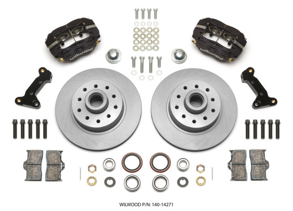 Wilwood Forged Dynalite Front Kit 11.03in 1 PC Rotor&Hub 74-80 Pinto/Mustang II Disc Spindle only - 140-14271