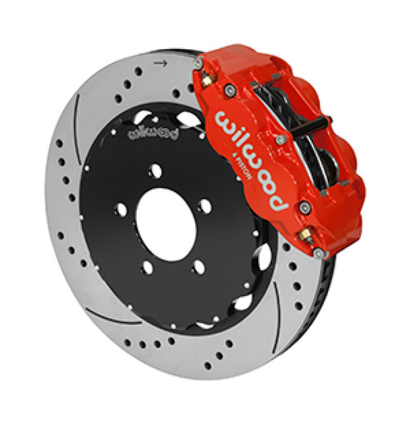 Wilwood Forged Narrow Superlite 6R Front Big Brake Kit 14.00in Red 03-11 Crown Victoria - 140-14681-DR
