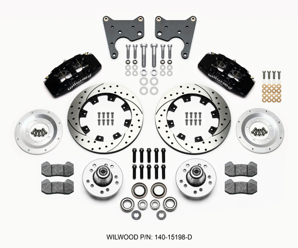 Wilwood Dynapro 6 Front Hub Kit 12.19in Drilled 65-72 CDP C Body -Drum - 140-15198-D