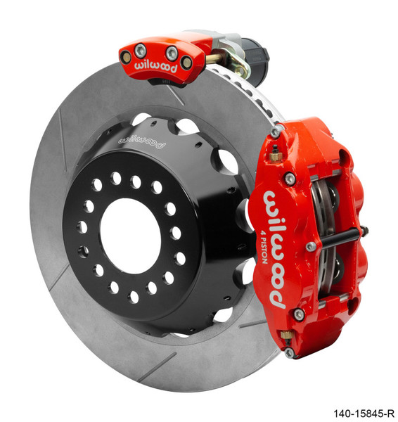 Wilwood Narrow Superlite 4R Rear P-Brk Kit 14.00in Rotor Big Ford New Style 2.50in Offset - Red - 140-15845-R
