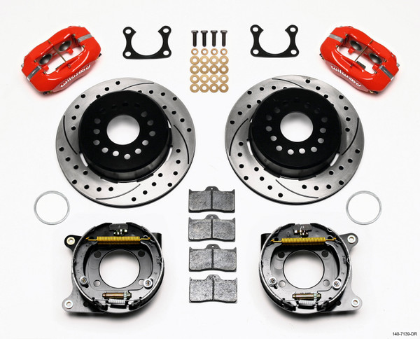 Wilwood Forged Dynalite P/S P-B Kit Drilled-Red Big Ford 2.36in Offset - 140-7139-DR