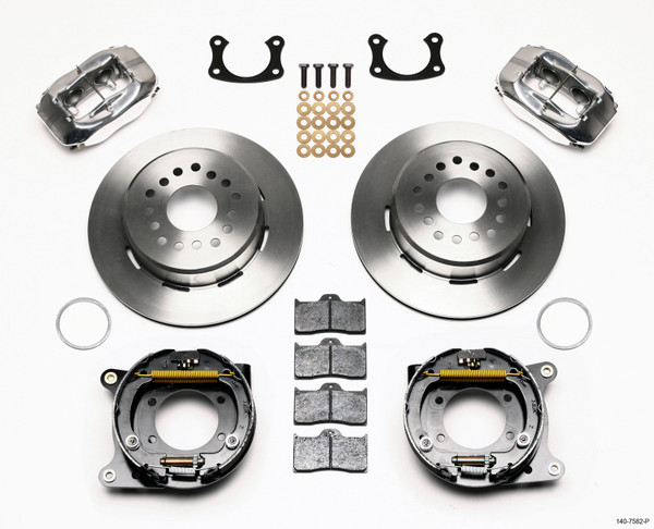 Wilwood Forged Dynalite P/S Park Brake Kit Polished New Big Ford 2.36in Offset - 140-7582-P