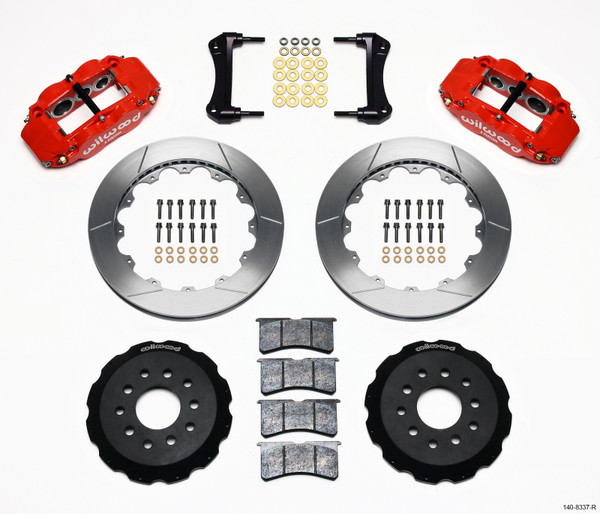 Wilwood Narrow Superlite 6R Front Hat Kit 12.88in Red 88-93 Corvette C4 - 140-8337-R