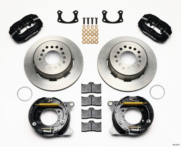 Wilwood Forged Dynalite P/S Park Brake Kit New Big Ford 2.50in Offset Front Caliper Mount - 140-9791