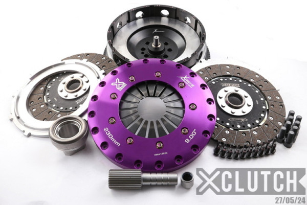 XClutch 07-10 BMW 335i Base 3.0L 9in Twin Solid Organic Clutch Kit (8 Bolt/PB in Input Shaft) - XKBM23595-2G