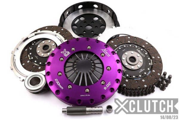 XClutch 06-07 Mazda Mazdaspeed 3 2.3L Turbo 9in Twin Solid Organic Clutch Kit - XKMZ23530-2G