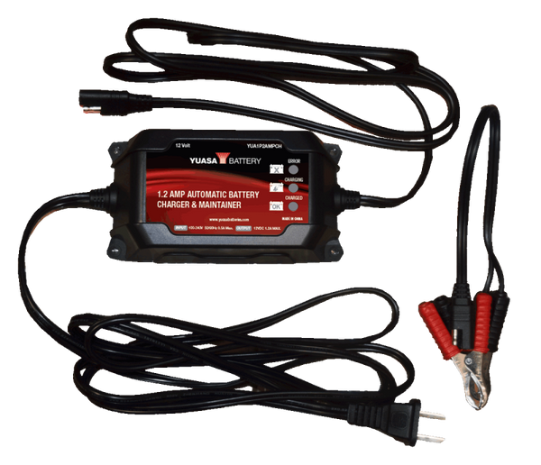 Yuasa 1.2 Amp Charger & Maintainer - 12V - YUA1P2AMPCH