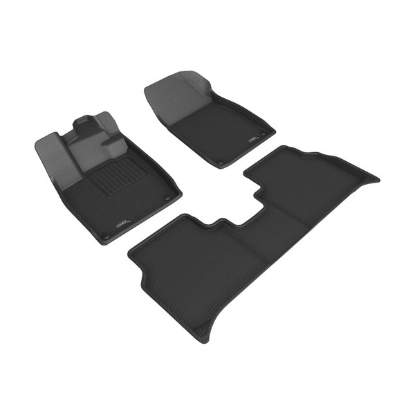3D MAXpider 22-24 Audi Q4 E-TRON / 22-24 Audi Q4 E-TRON Sportba Kagu 1st & 2nd Row Floormats - Black - L1AD07901509