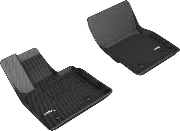 3D MAXpider 18-21 Alfa Romeo Stelvio / Stelvio Quadrifoglio Kagu 1st Row Floormats - Black - L1AR00011509