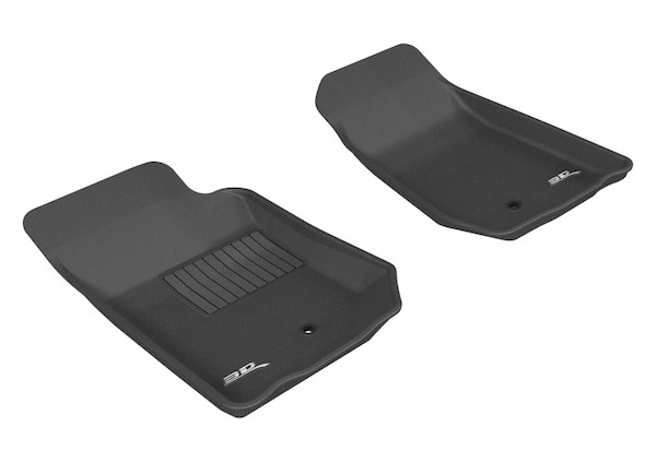 3D MAXpider 2007-2013 Jeep Wrangler JK 2-Door/Unlimited Kagu 1st Row Floormat - Black - L1JP00311509