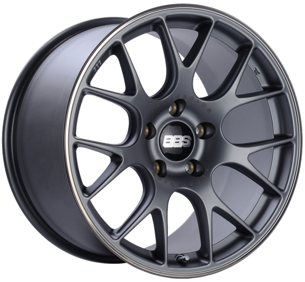 BBS CH-R 19x10 5x130 ET38 CB71.6 Satin Titanium Polished Rim Protector Wheel - CH110TIPO