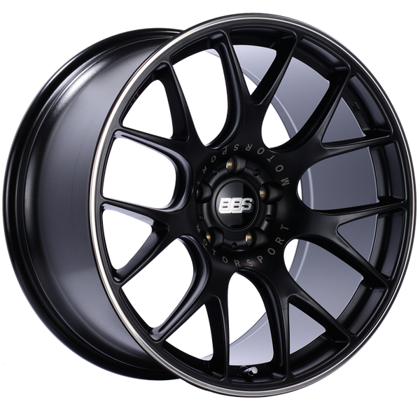BBS CH-R 20x10.5 5x115 ET25 CB71.4 Satin Black Polished Rim Protector Wheel - CH116BPO